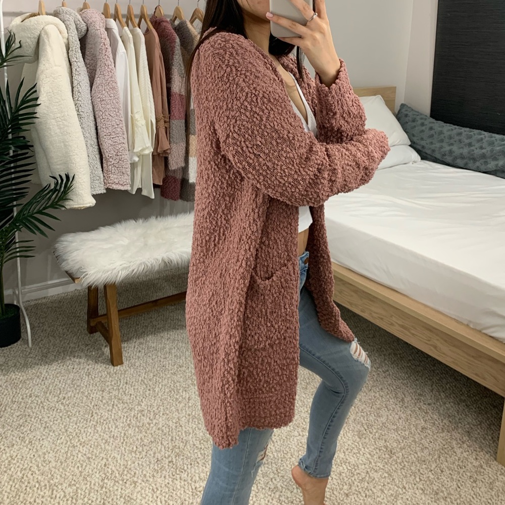 🆕 Jennah - Mauve Popcorn Cardigan - Picture 5 of 6